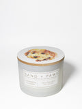 Sand + Paws Cashmere & Linen 12 oz scented candle - Fine Fragrance