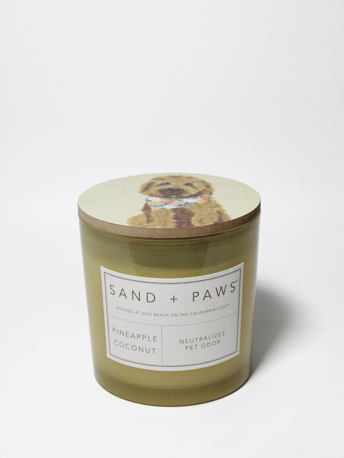 Sand + Paws Pineapple Coconut 21 oz scented candle - Fine Fragrance