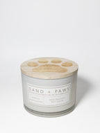 Sand + Paws Vanilla Sandalwood 12 oz scented candle - Fine Fragrance