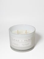 Sand + Paws Vanilla & Amber 12 oz scented candle - Fine Fragrance