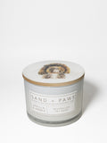 Sand + Paws Vanilla & Amber 12 oz scented candle - Fine Fragrance