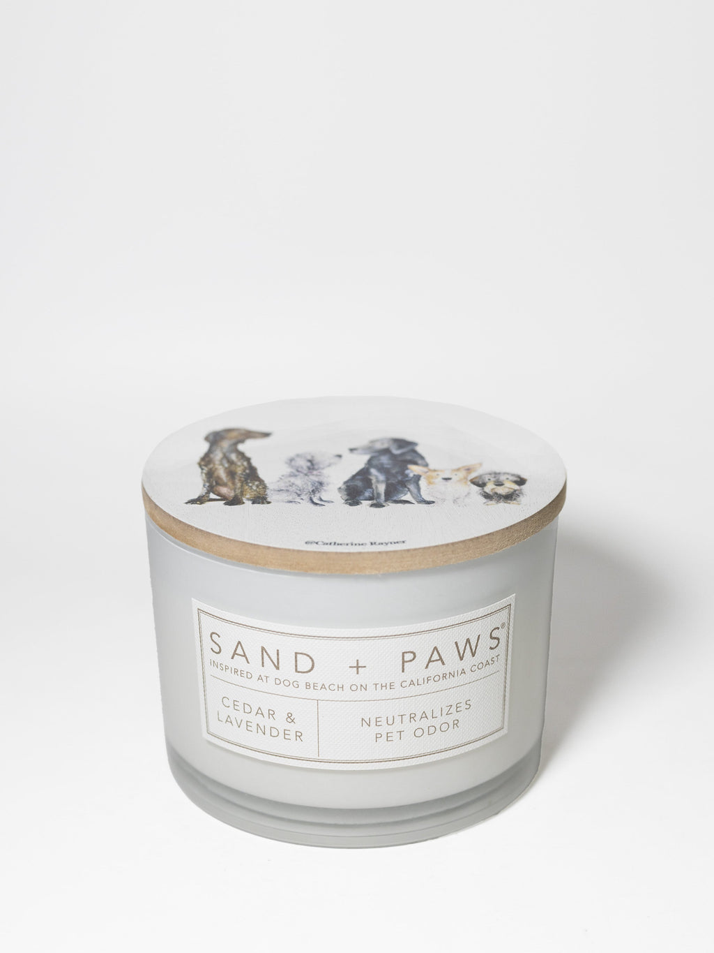 Sand + Paws Cedar & Lavender 12 oz scented candle - Fine Fragrance