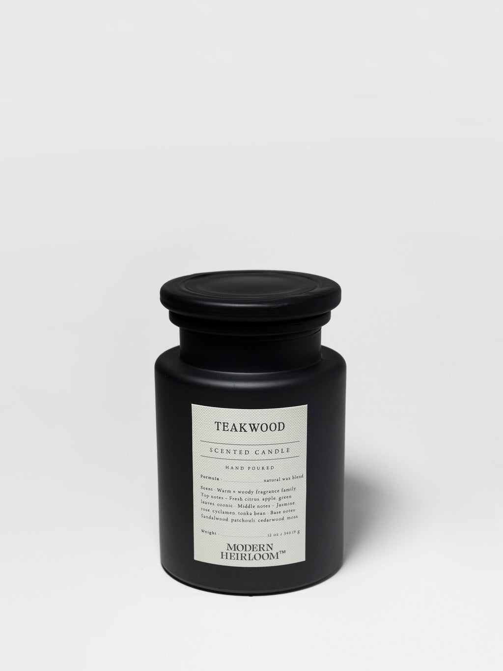Teakwood 12 oz scented candle - Home Fragrance