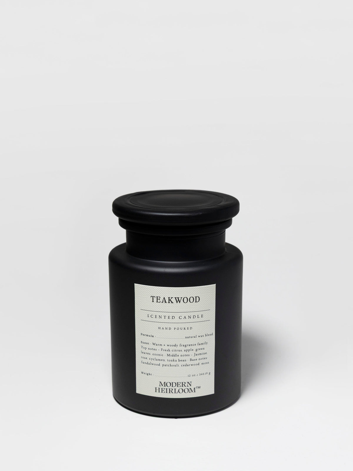 Teakwood 12 oz scented candle - Home Fragrance