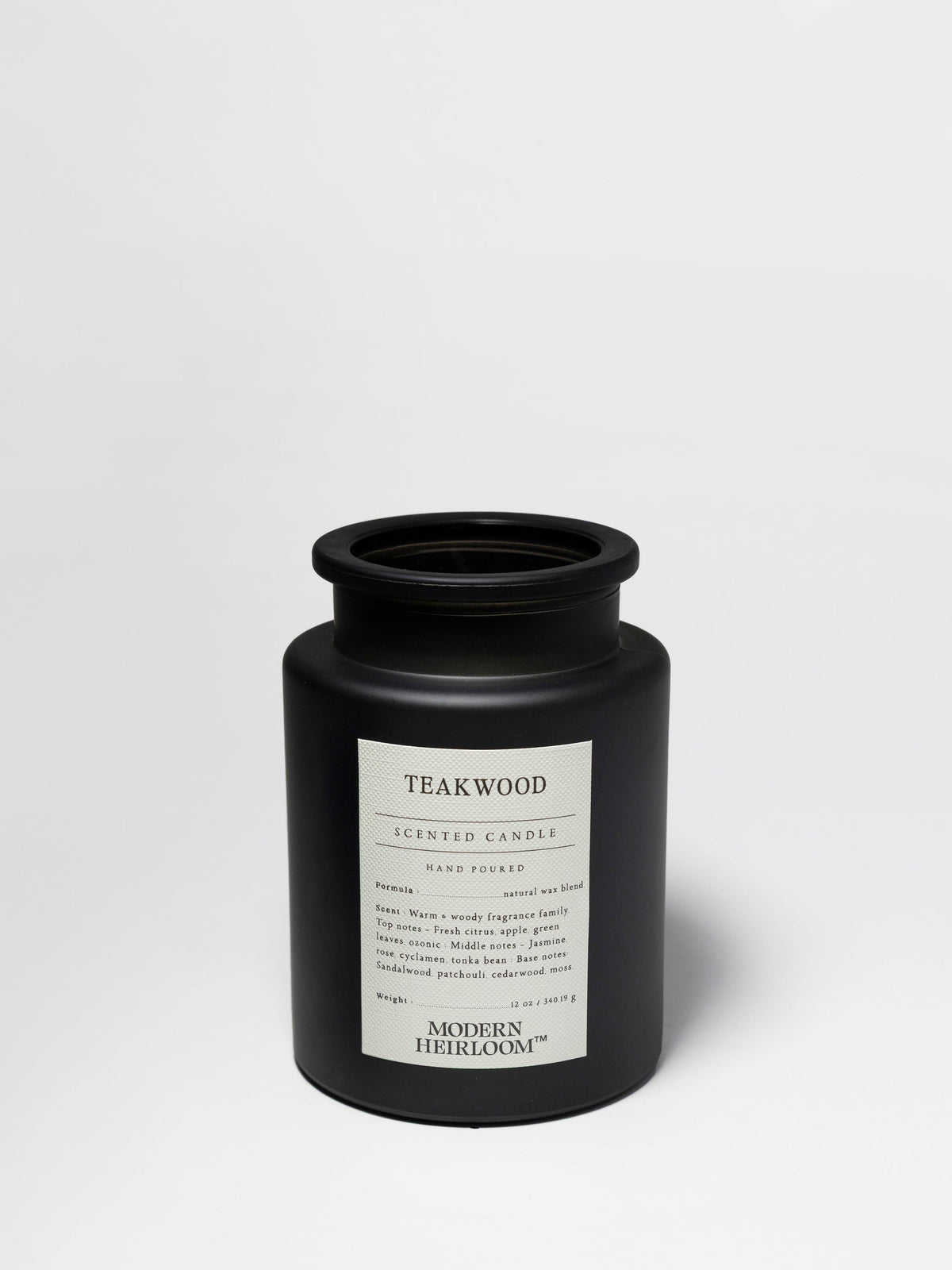 Teakwood 12 oz scented candle - Home Fragrance