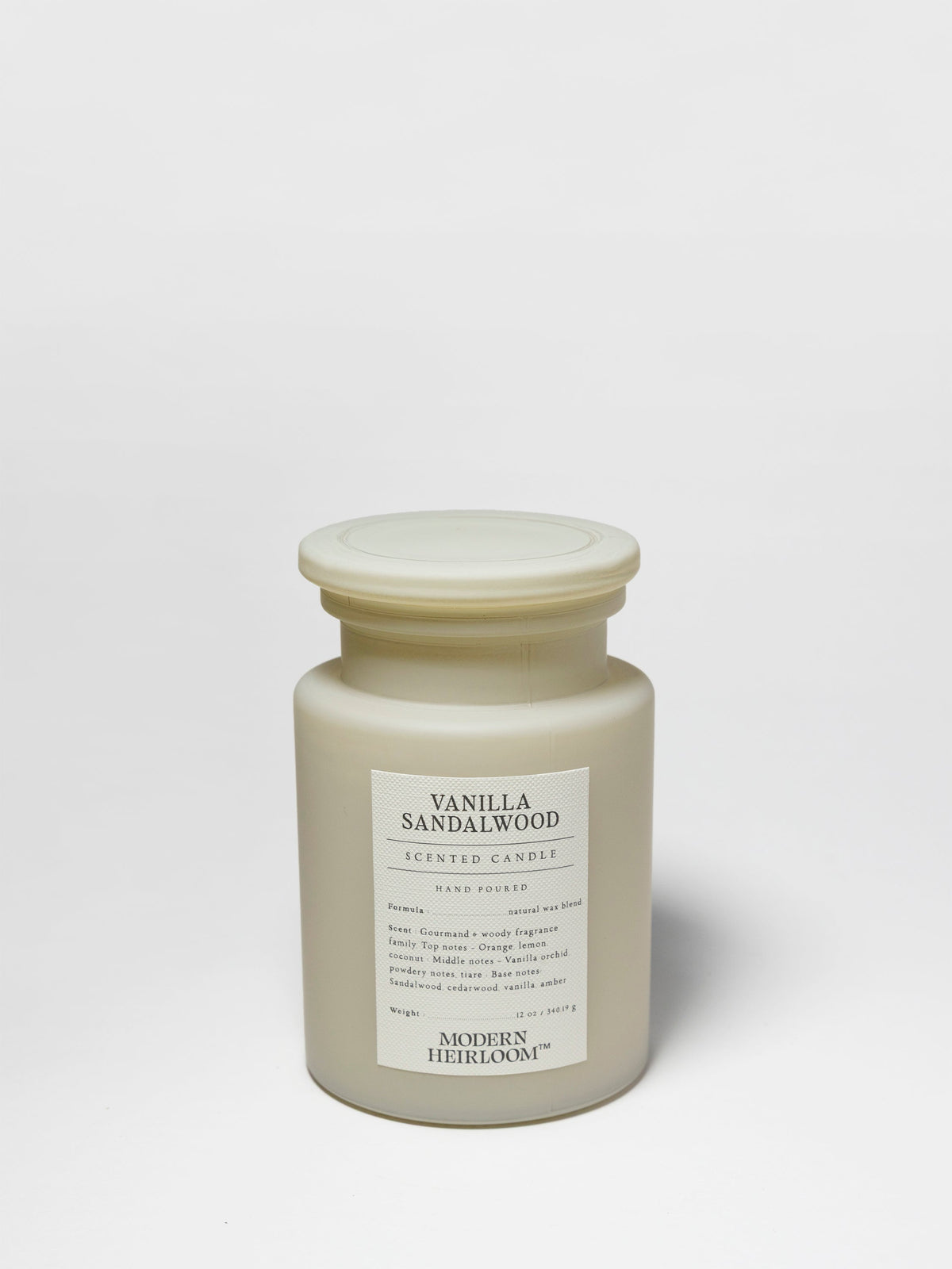 Vanilla Sandalwood 12 oz scented candle - Home Fragrance