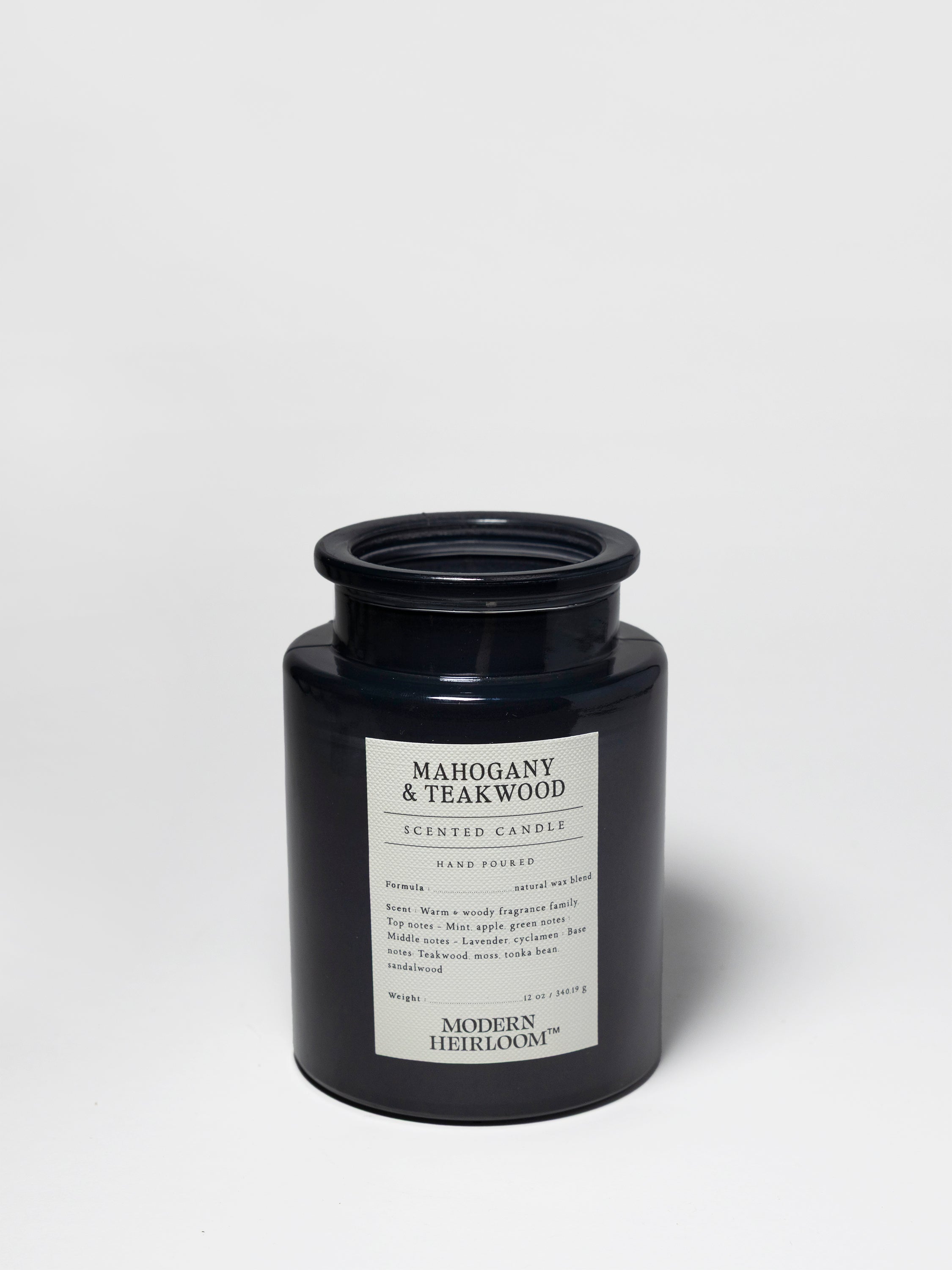 Mahogany & Teakwood 12 oz scented candle - Home Fragrance