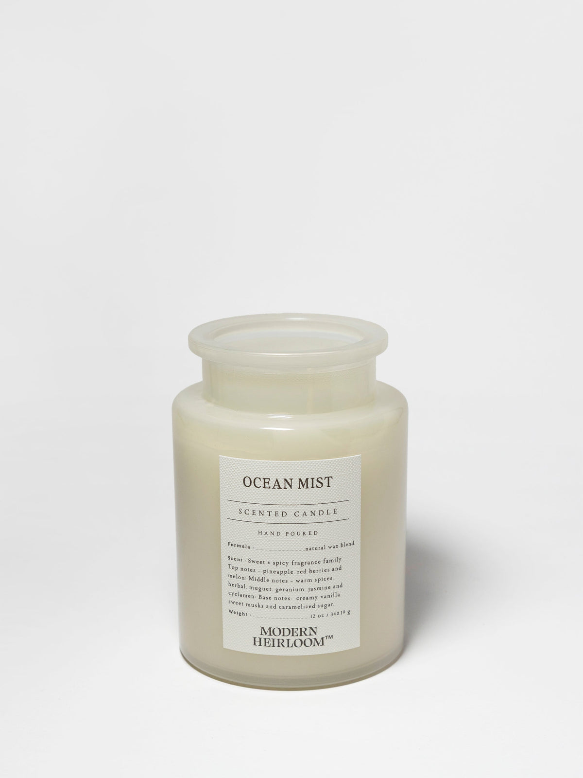 Ocean Mist 12 oz scented candle - Home Fragrance