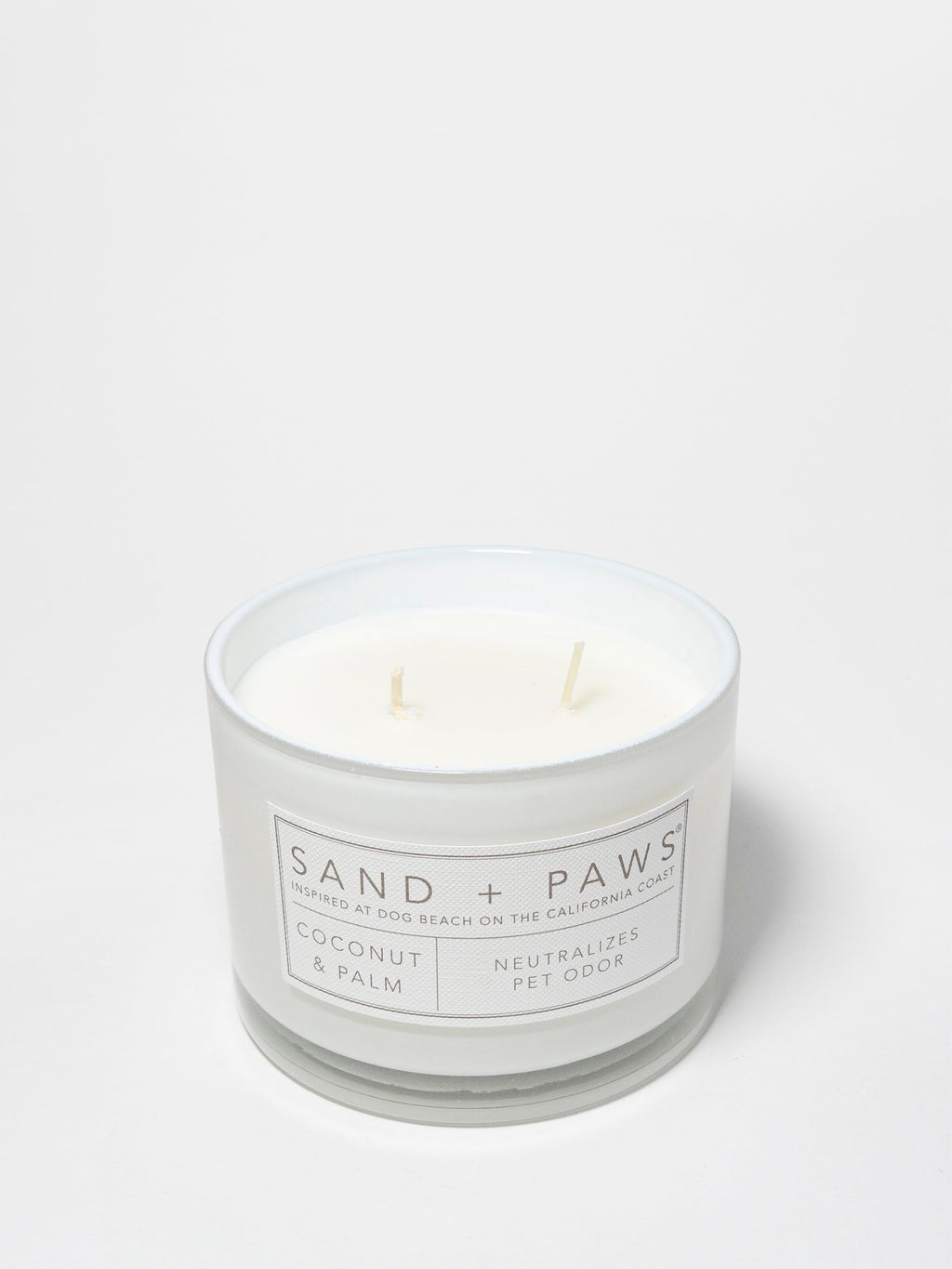 Sand + Paws Coconut & Palm 12 oz scented candle - Fine Fragrance
