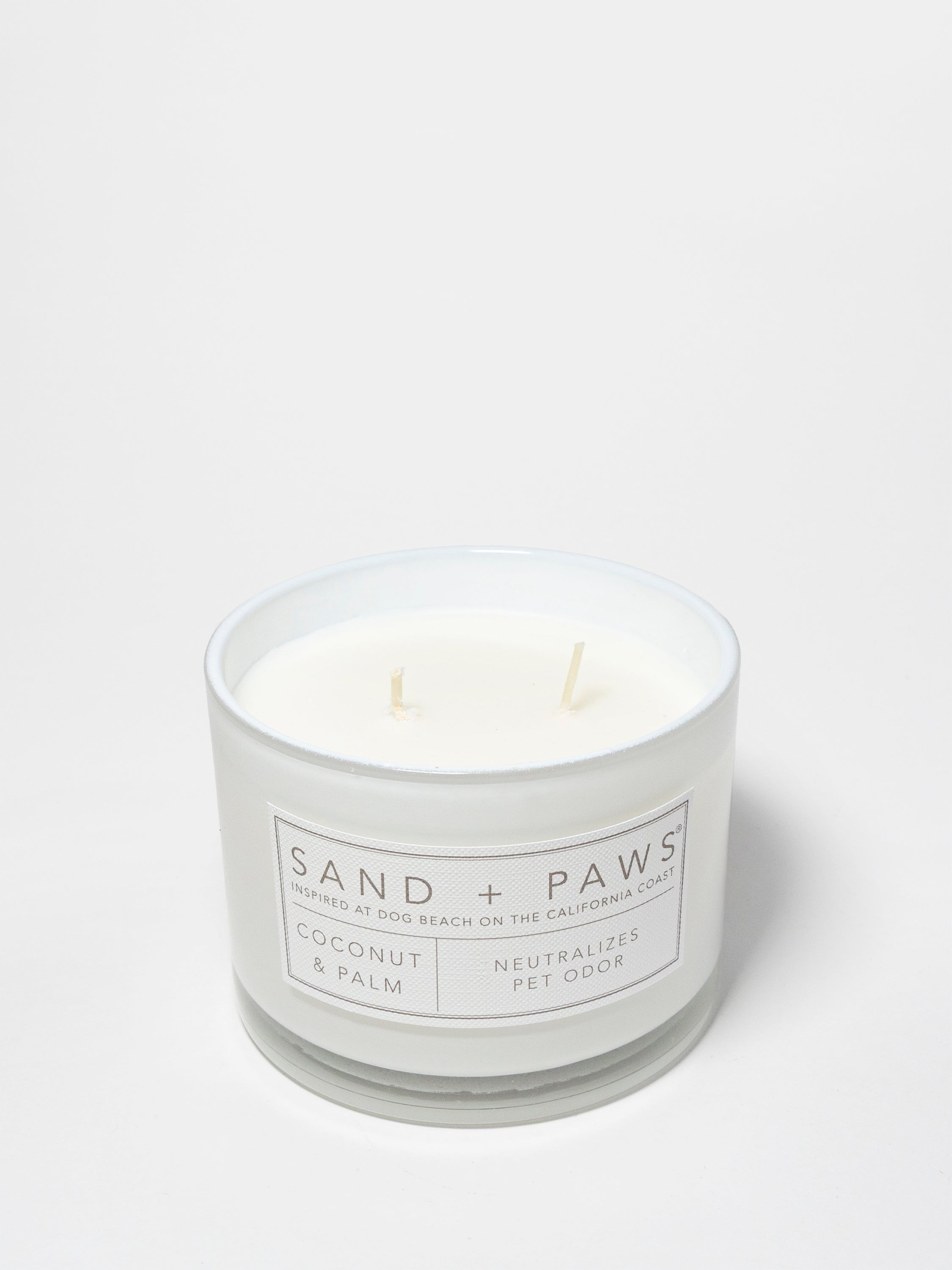 Sand + Paws Coconut & Palm 12 oz scented candle - Fine Fragrance