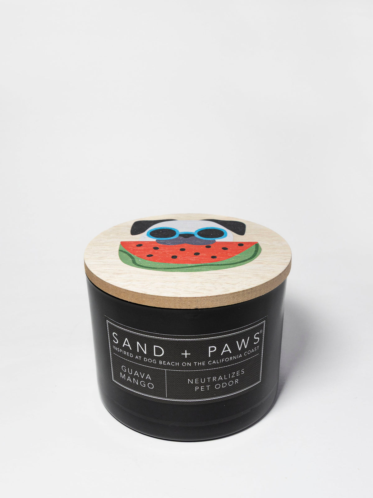 Sand + Paws Guava Mango 12 oz scented candle - Fine Fragrance