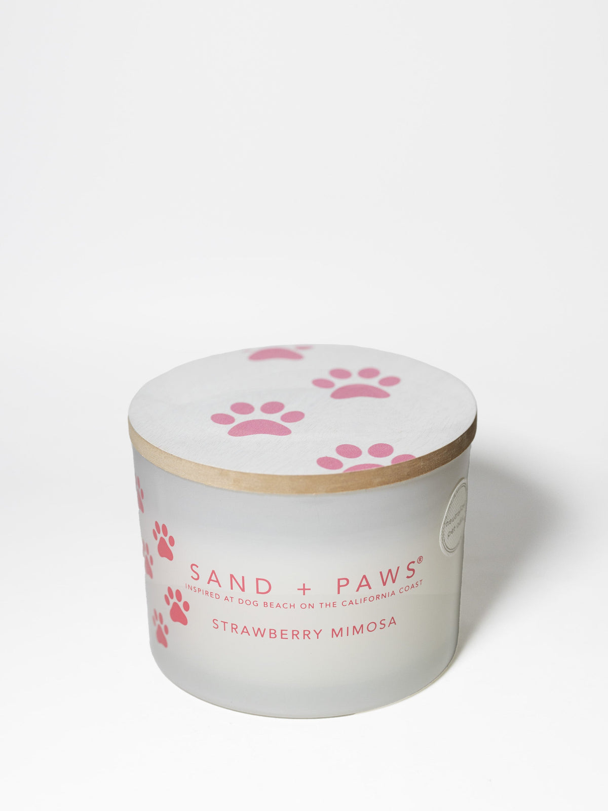 Sand + Paws Strawberry Mimosa 12 oz scented candle - Fine Fragrance