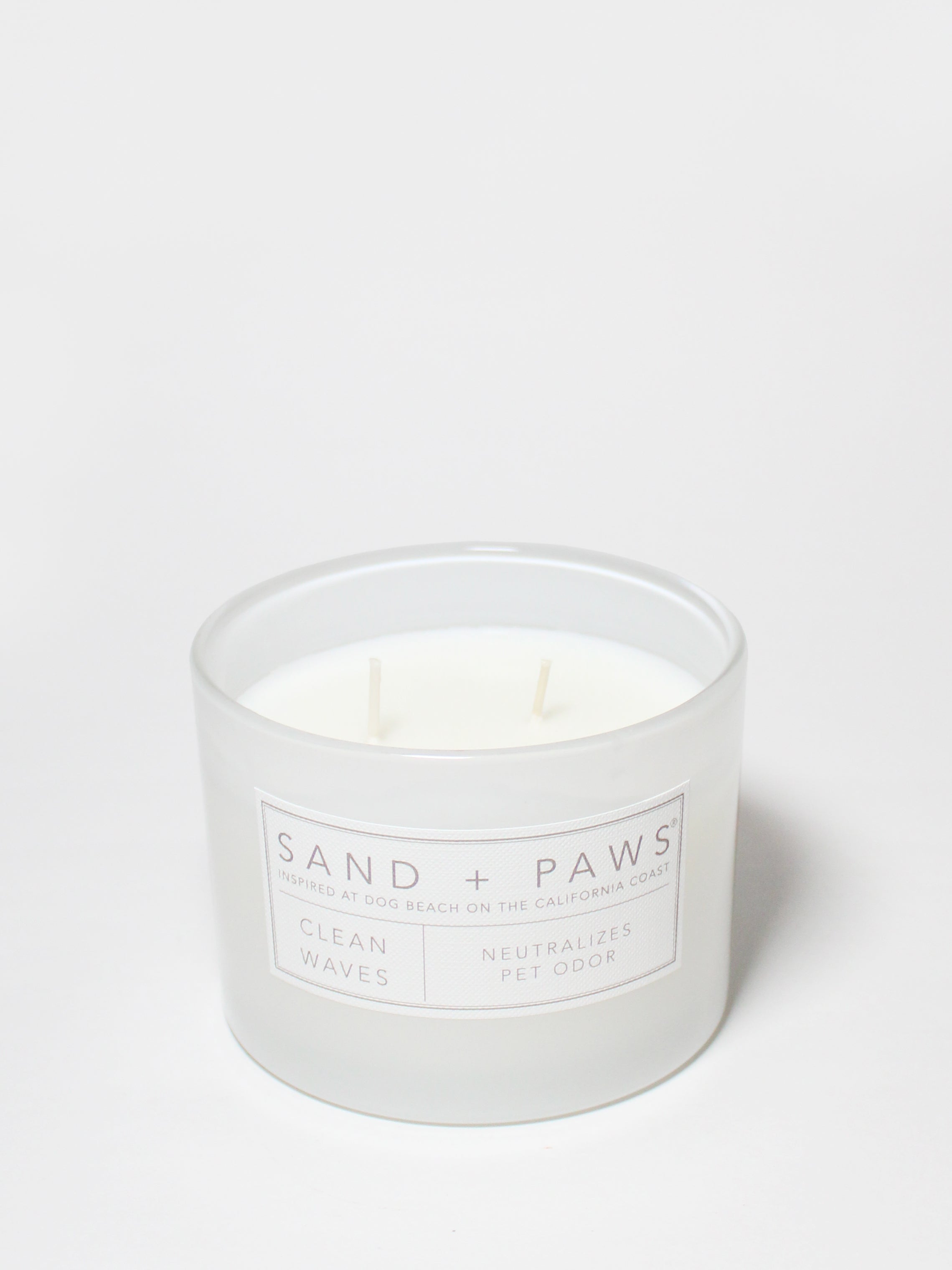 Sand + Paws Clean Waves 12 oz scented candle - Fine Fragrance