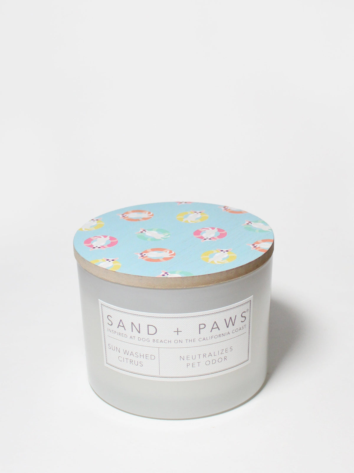Sand + Paws Sun Washed Citrus 12 oz scented candle - Fine Fragrance