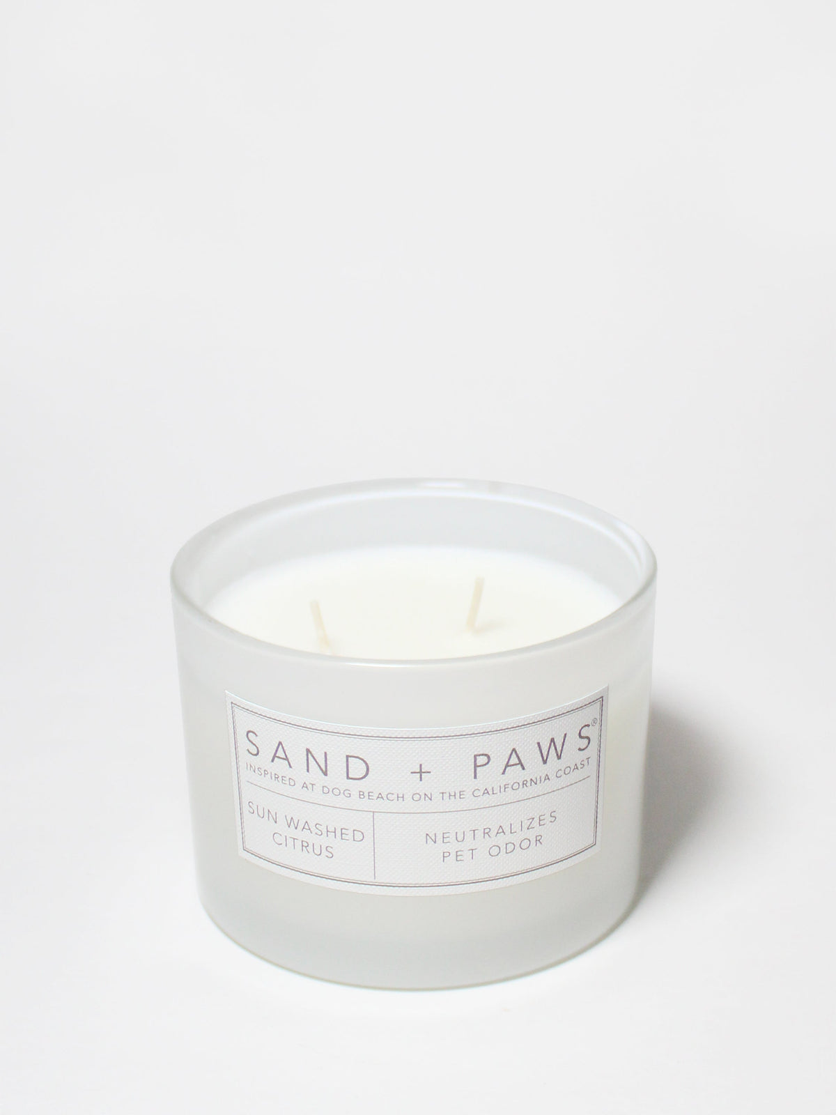 Sand + Paws Sun Washed Citrus 12 oz scented candle - Fine Fragrance