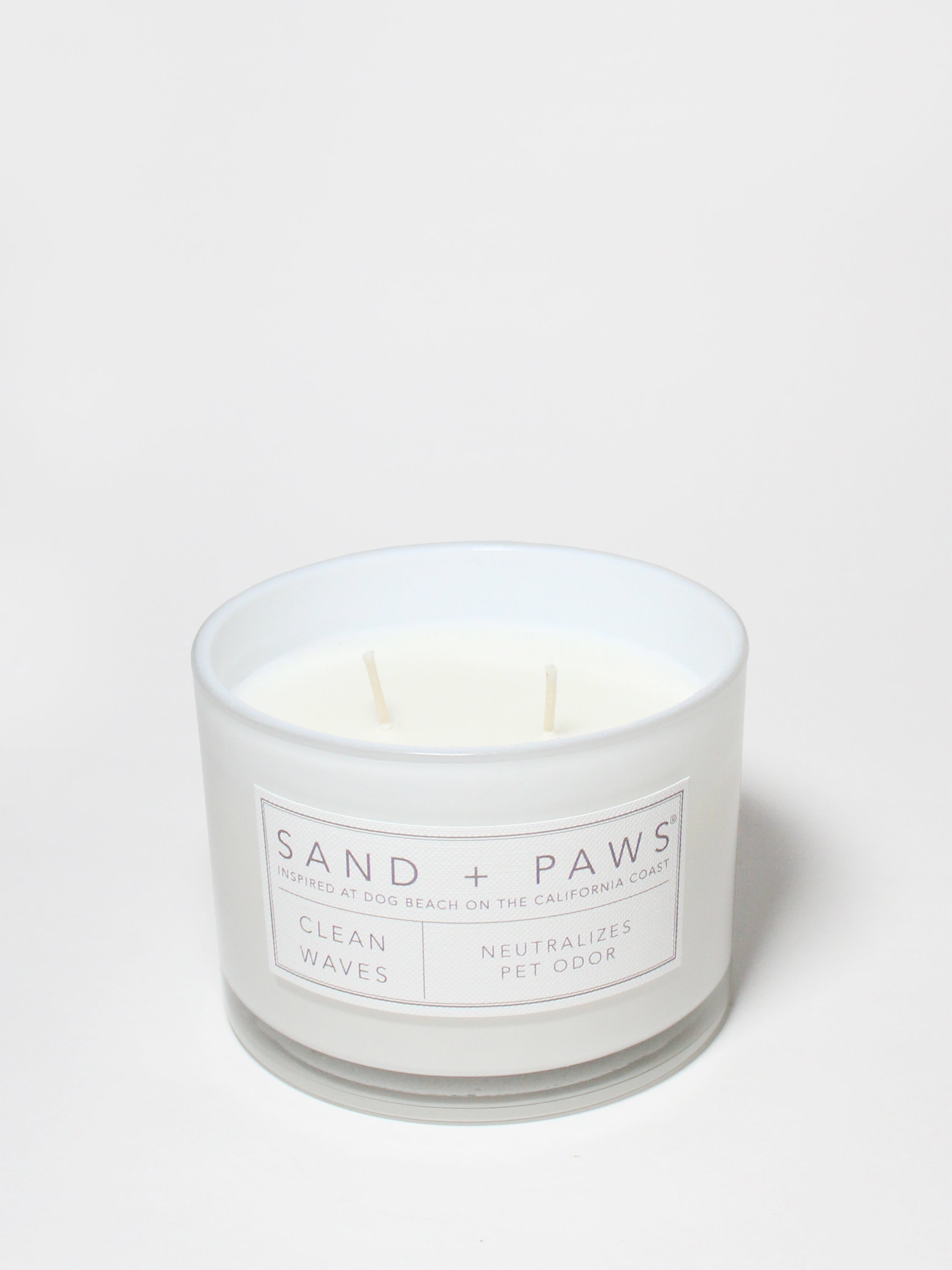 Sand + Paws Clean Waves 12 oz scented candle - Fine Fragrance