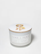 Sand + Paws Clean Waves 12 oz scented candle - Fine Fragrance