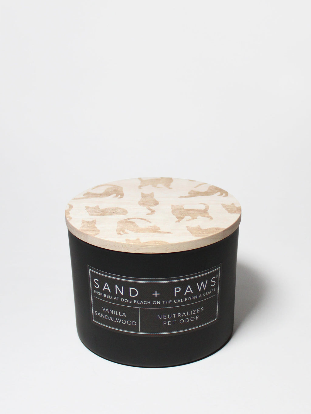 Sand + Paws Vanilla Sandalwood 12 oz scented candle - Fine Fragrance