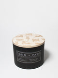 Sand + Paws Vanilla Sandalwood 12 oz scented candle - Fine Fragrance