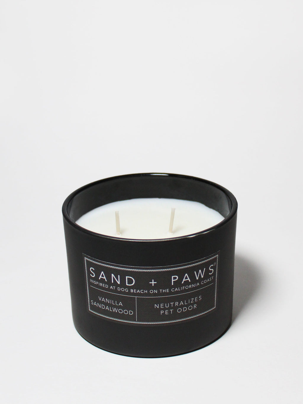 Sand + Paws Vanilla Sandalwood 12 oz scented candle - Fine Fragrance