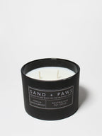Sand + Paws Vanilla Sandalwood 12 oz scented candle - Fine Fragrance