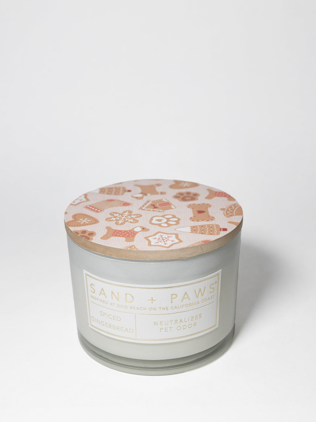 Sand + Paws Spiced Gingerbread 12 oz scented candle - Fine Fragrance